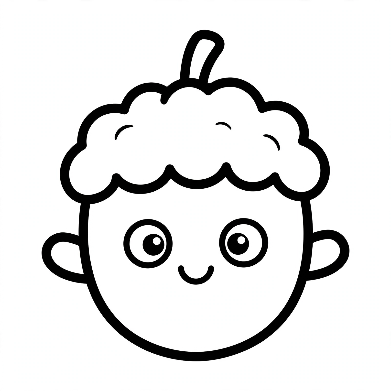 Acorn Coloring Page — free printable black and white coloring page for kids