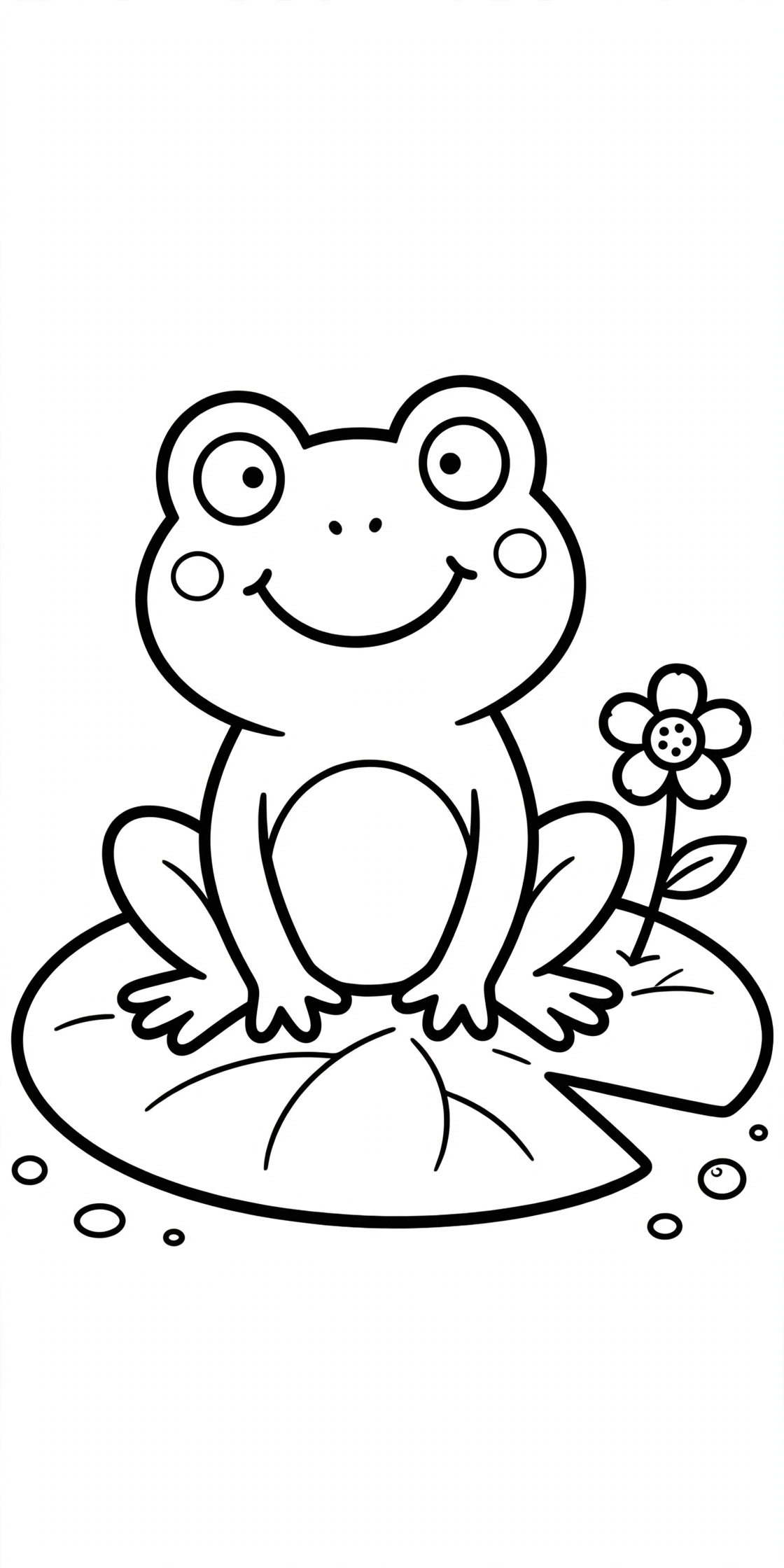 Happy Frog Coloring Page
