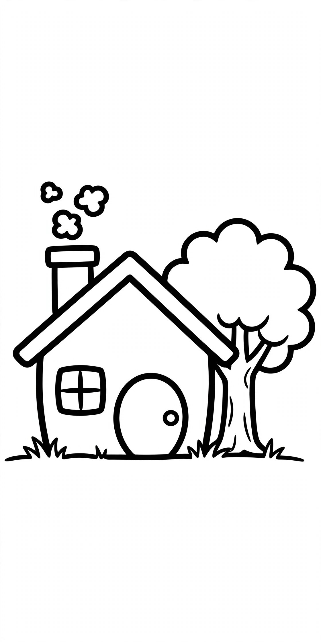 Cozy House Coloring Page