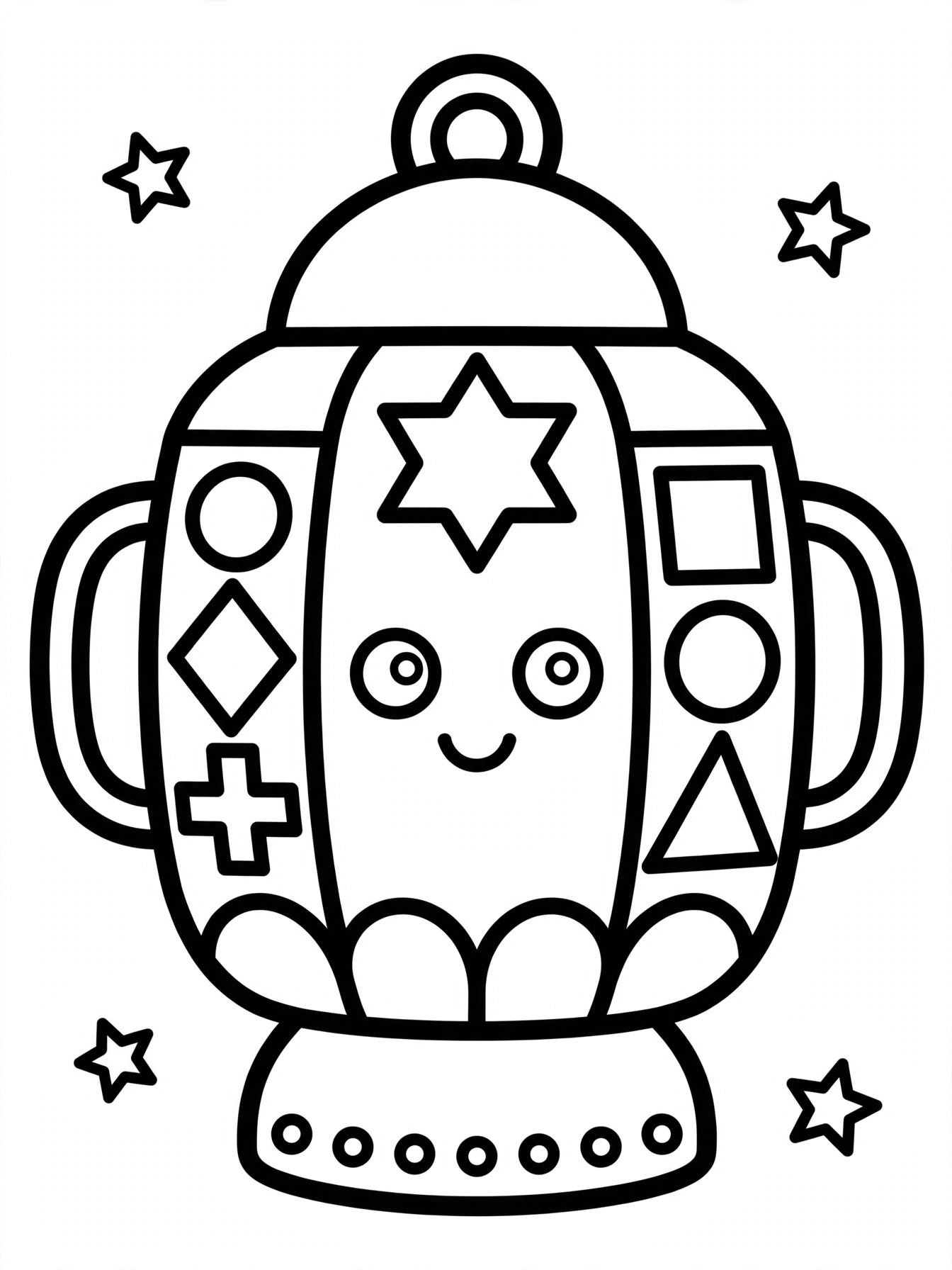 Ramadan Lantern Coloring Page — free printable black and white coloring page for kids