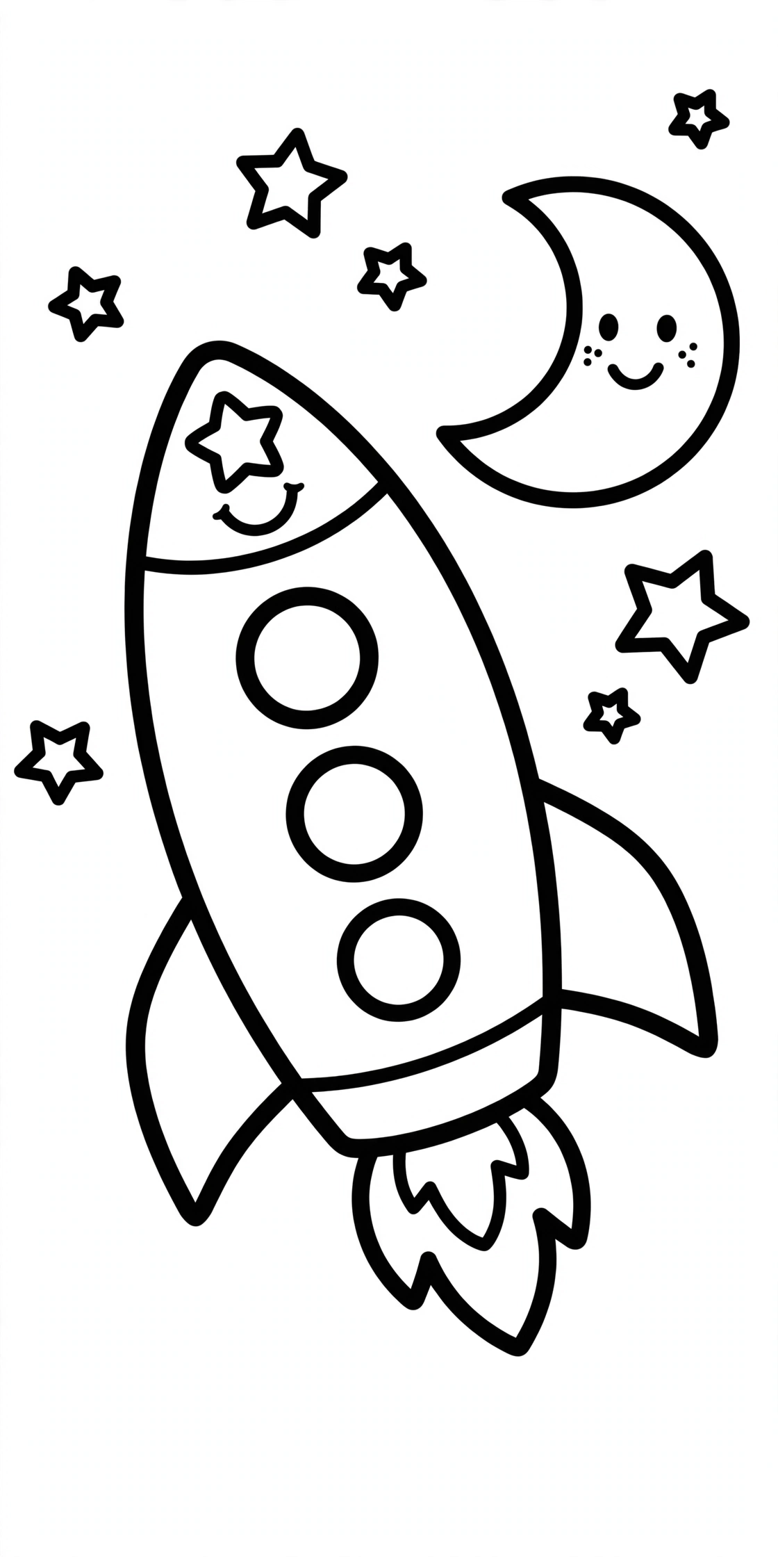 Rocket Ship Coloring Page