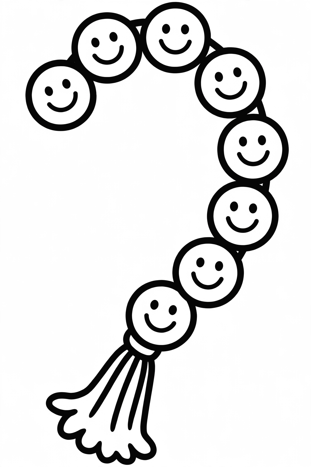 Prayer Beads Coloring Page — free printable black and white coloring page for kids