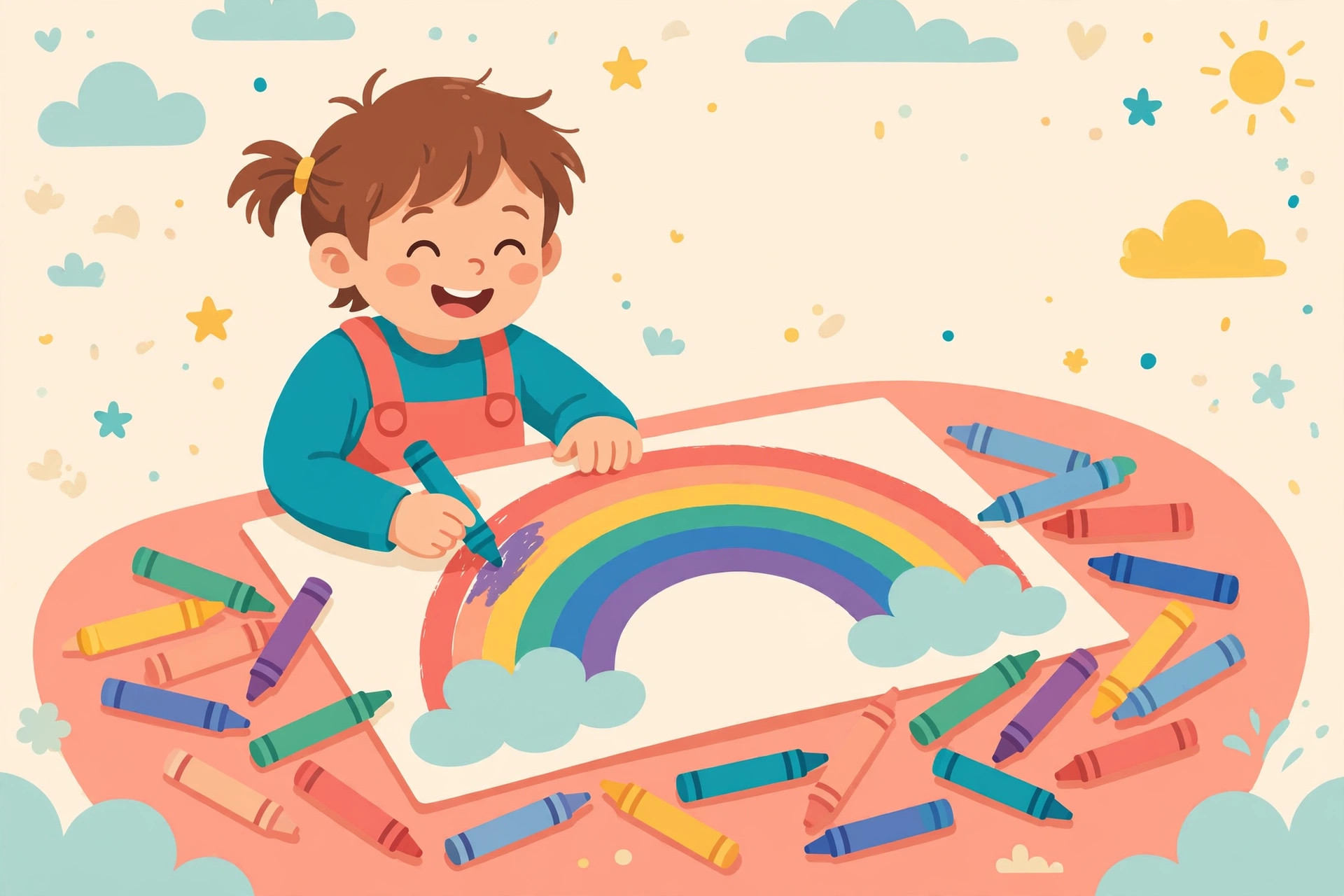 Benefits of Coloring Pages for Kids: Fine Motor Skills, Focus & Creativity — illustration