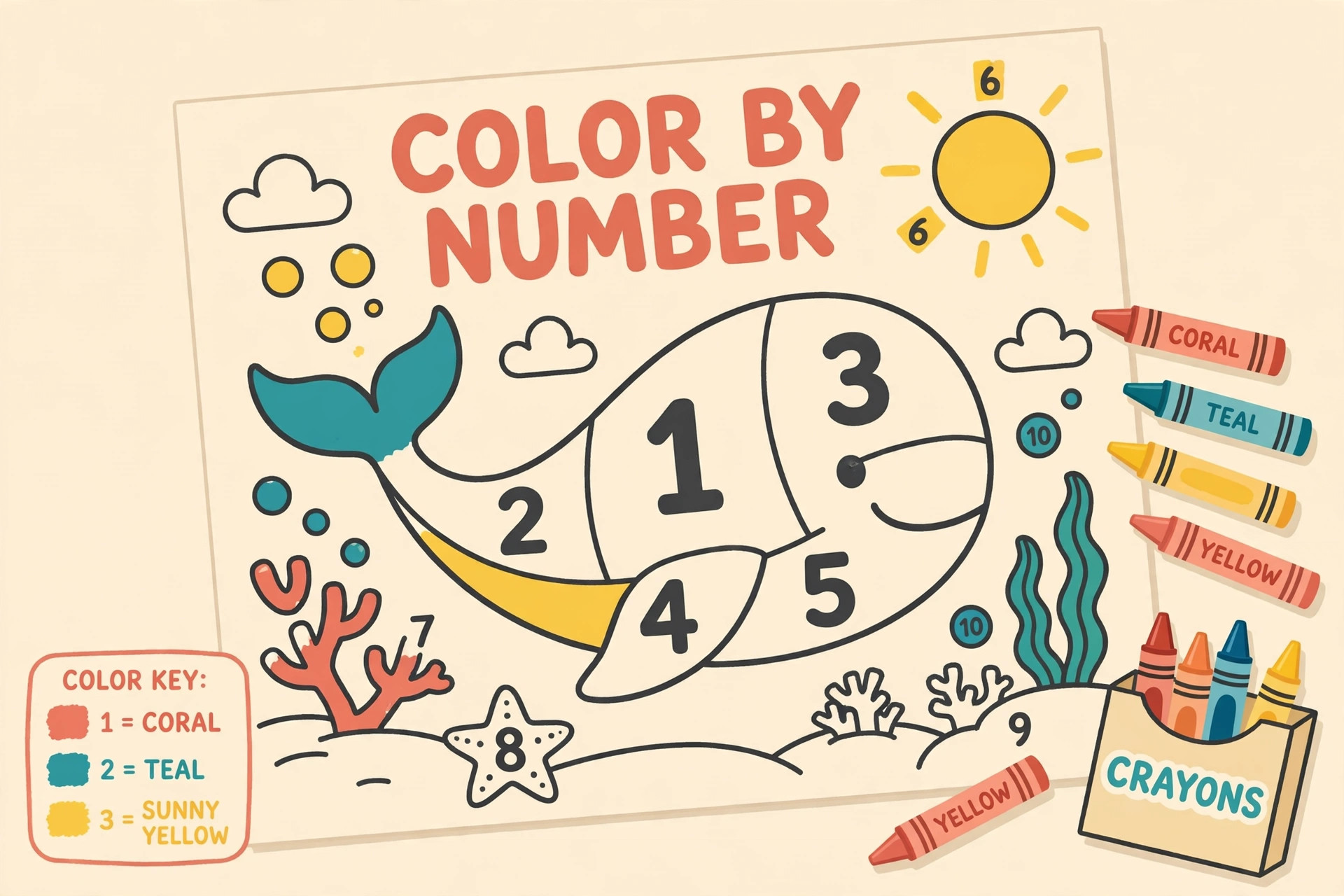 Color by Number for Kids: How It Teaches More Than Colors — illustration