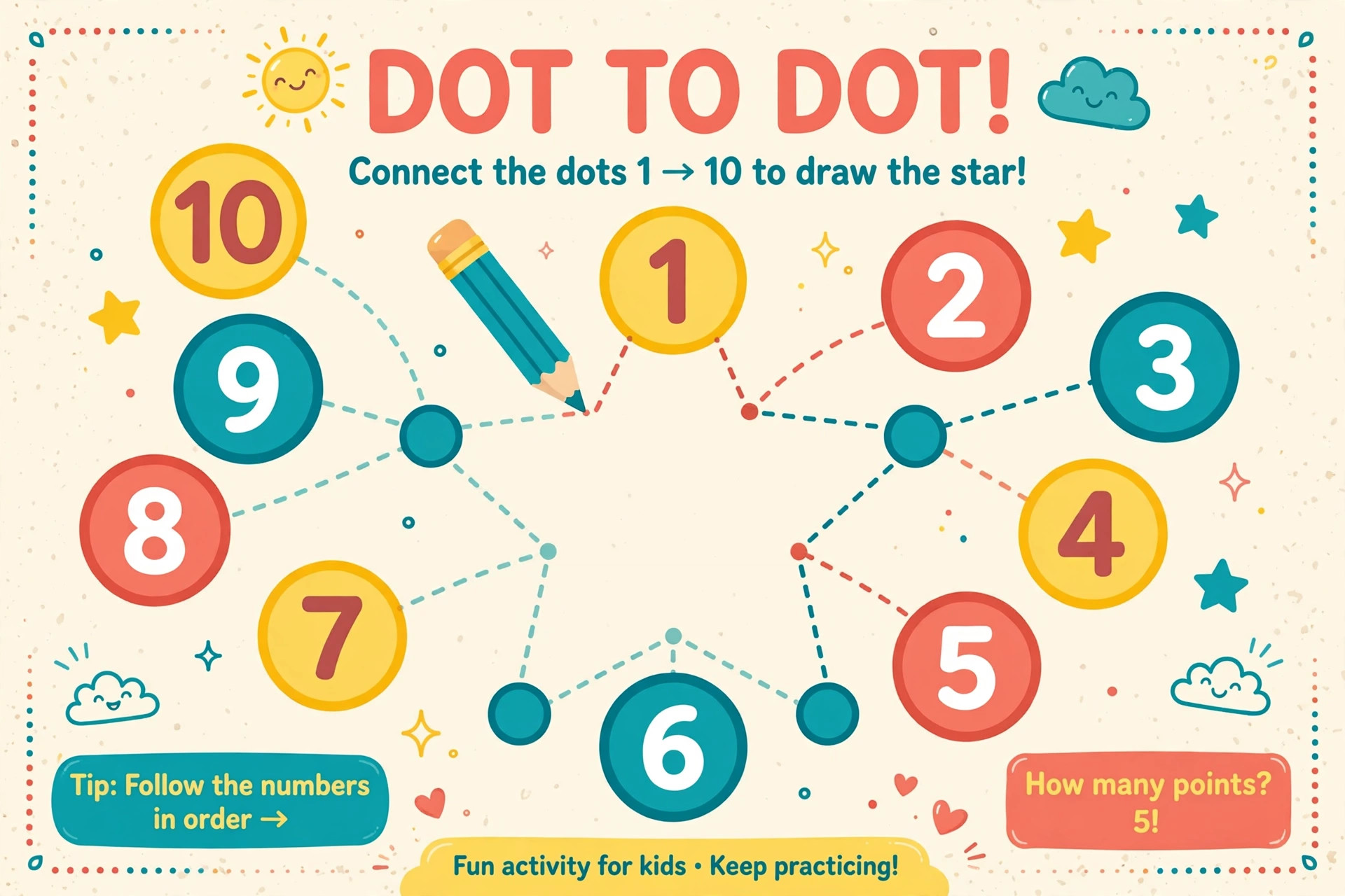 Dot-to-Dot Puzzles for Kids: The Sneaky Way to Learn Numbers & Pencil Control — illustration