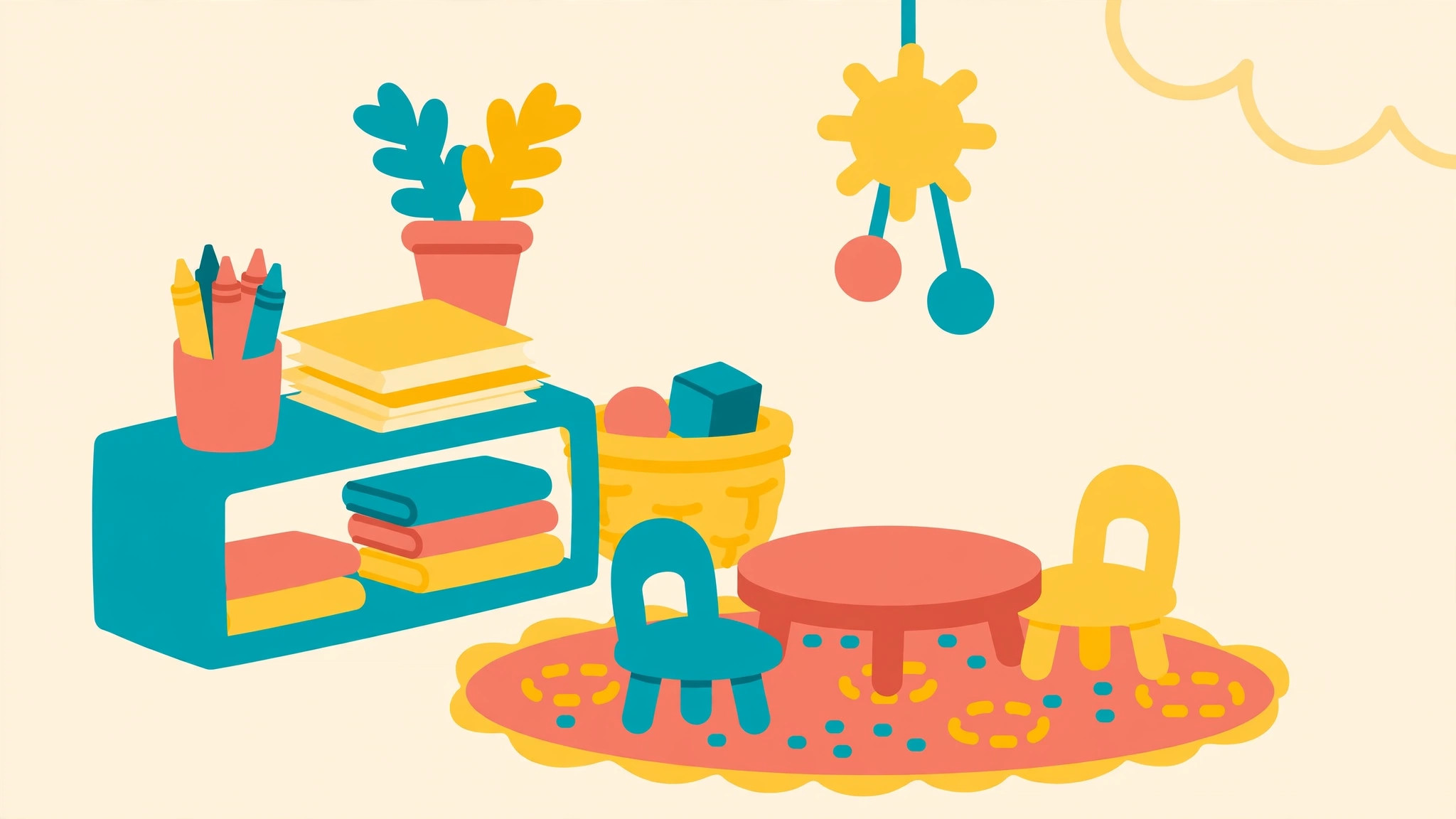 How to Set Up a Kids' Activity Corner in a Small Space — illustration