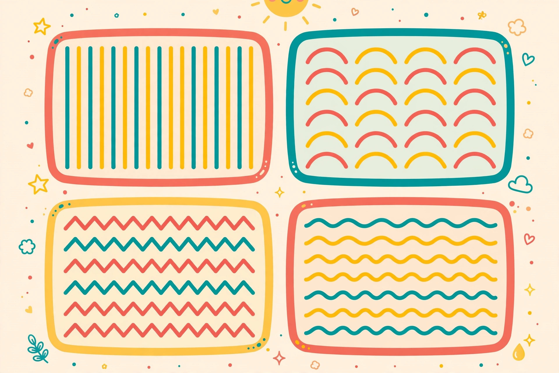 Pre-Writing Strokes: The 9 Strokes Kids Learn Before Letters — illustration